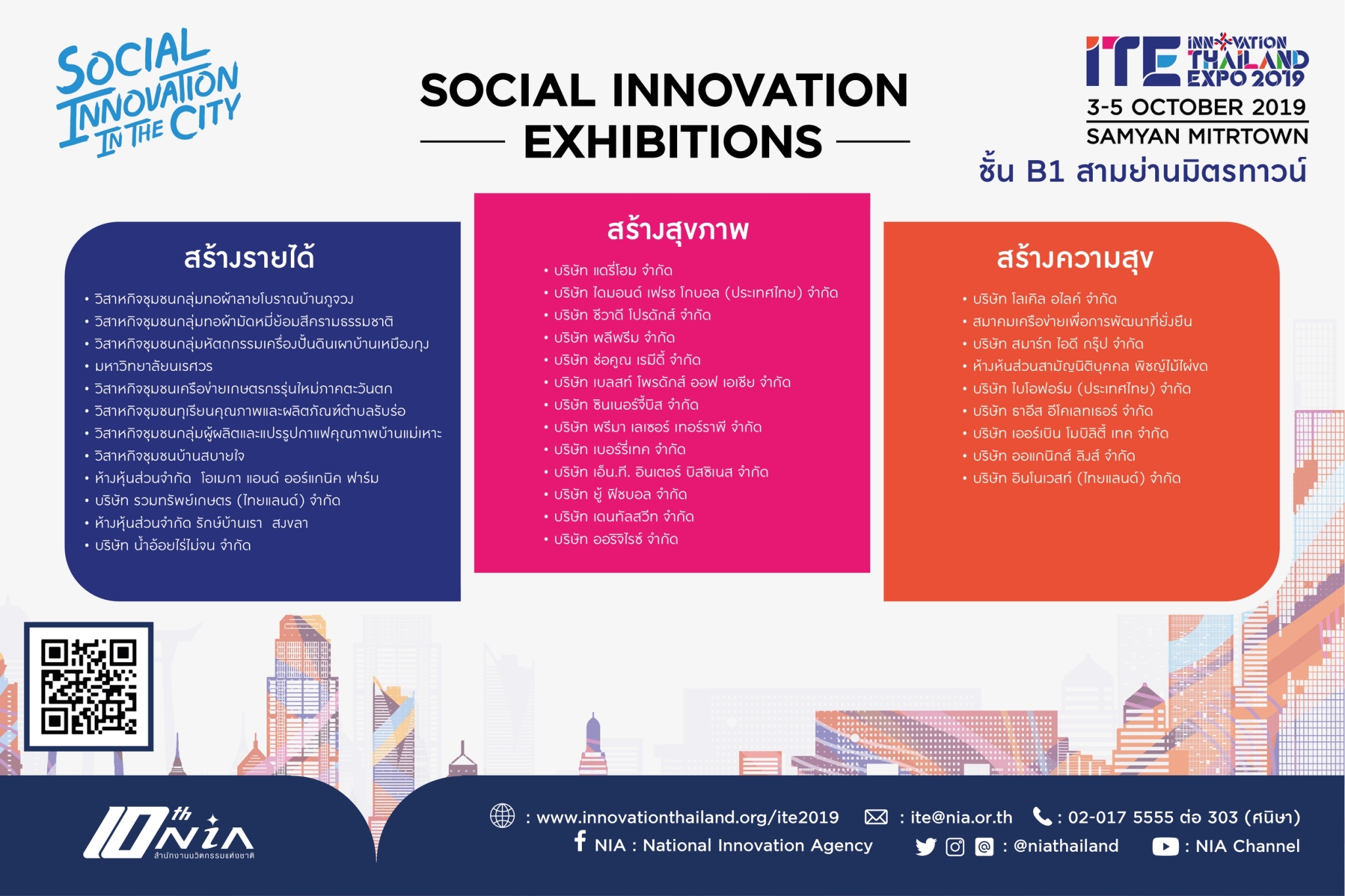 INNOVATION THAILAND EXPO 2019 (ITE 2019) 3 – 5 ตุลาคม 2562 ณ สามย่านมิตรทาวน์